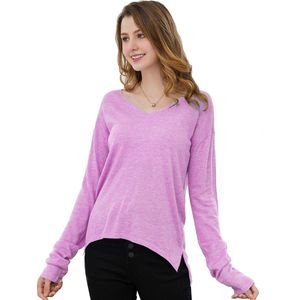 Manlee - m.l. Fijngebreide trui. V-hals. Oversized schouders. Pink. Maat: S