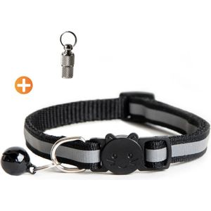 ACE Pets Reflecterende Kattenhalsband met Veiligheidssluiting - Halsband Katten & Kitten Verstelbaar - Adreskoker Kat - Halsband met Belletje