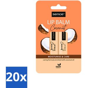 Sence - Moisturise & Care - Lippenbalsem Duo - Verzorgend - 2 x 4,3 g - Bulkverpakking - 20 stuks