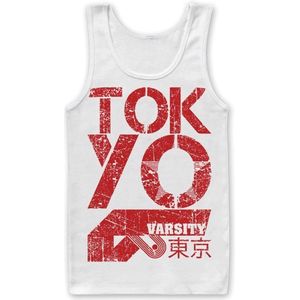 Hybris Tokyo Varsity Tank Top White-S