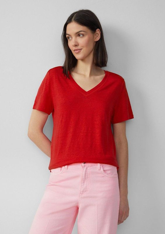 s.Oliver - T-Shirt - Linnen - V-hals