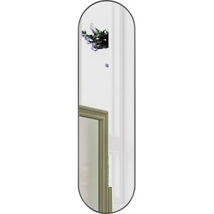 Nuvolix spiegel ovaal - ovale spiegel - passpiegel - hangend - wandspiegel - 150*40CM - zwart