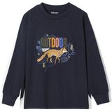 Vertbaudet - T-shirt met Lange Mouwen - Jongens - Grote Print - 100% Katoen