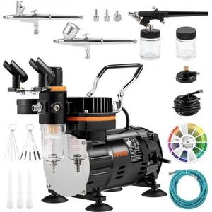 Collox Airbrush - Compressor - Airbrush Set Met Compressor - Airbrush Pistool - Compressor - Airbrush verf - Beginners & Professionals