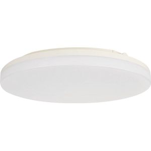 LED Plafondlamp - Plafondverlichting - Badkamerlamp - Andres - Opbouw Rond 30W - Waterdicht IP54 - Helder/Koud Wit 6400K - Mat Wit - Kunststof
