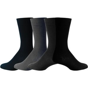 green-goose® Luxe Bamboe Sokken - 4 Paar | Relief | 43 - 46 | 80% Bamboevezel | Zacht en Duurzaam