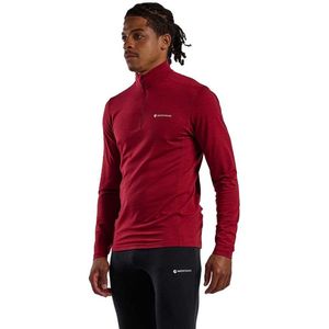 Montane Malli Sweatshirt Met Halve Rits Rood S Man