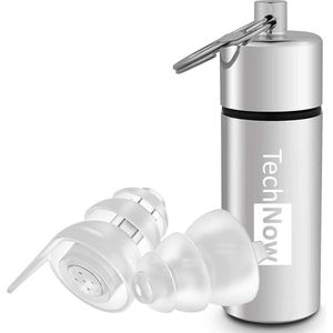 Oordoppen Gehoorbescherming voor Muziek, Festival, Concert en Uitgaan - Transparant - SNR 23 dB - TechNow