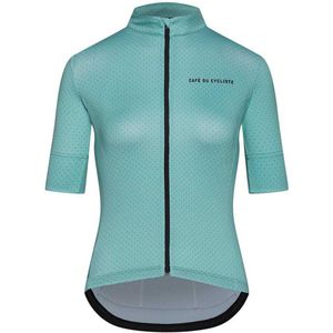 CafÉ Du Cycliste Fleurette Korte Mouw Wielertrui Blauw M Vrouw