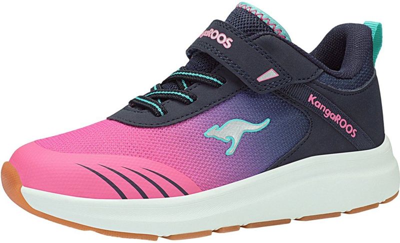 KangaROOS - KB-Rida EV - Sneakers - Donkerblauw/Roze - Kinderschoenen Unisex