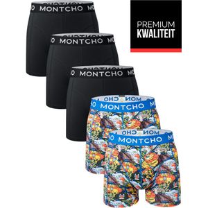 Heren Boxershorts - Onderbroeken Heren - Boxershorts - Ondergoed - 5 Voordeelpack - Maat: (S - XXL) - Dazzle Print Series B - MONTCHO