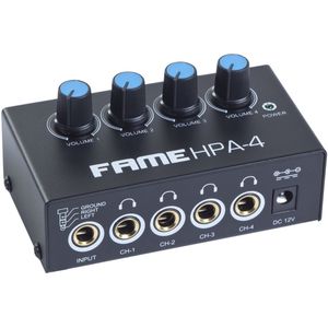 Fame HPA-4 - Koptelefoonversterker - Compact - 4-kanaals
