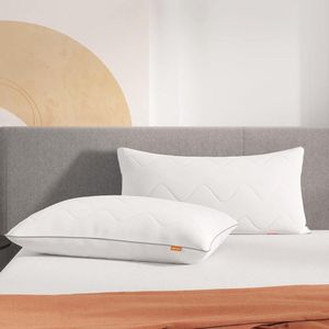 40 x 80 cm Sweetnight Pillow Soft Neck Support Side Sleeper Pillows - Washable Polyester Fiber Filling - Double Pack