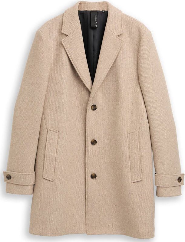 Tom Tailor - Wollen Jas - Met Reverskraag