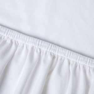 Kayori Edo Splittopper Hoeslaken Katoensatijn - 180x200cm - Biologisch Katoen - Wit