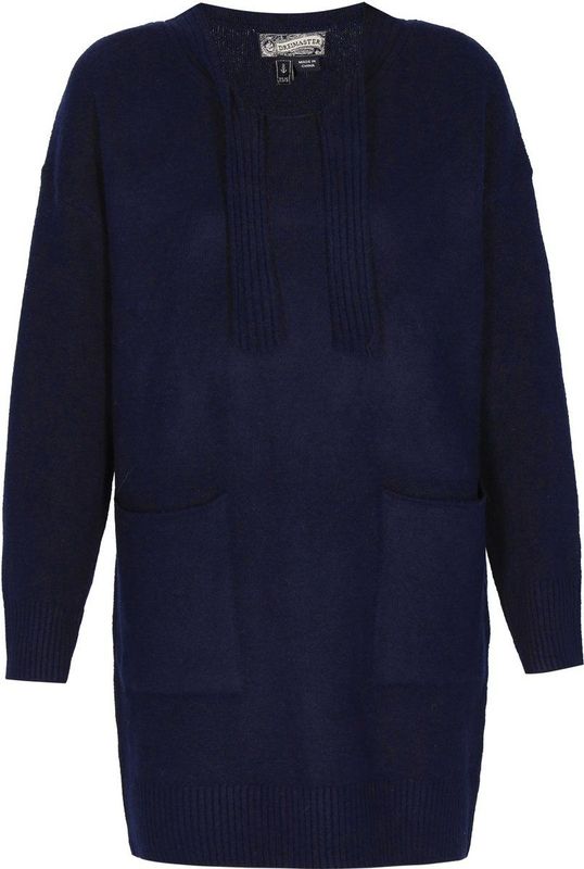 DreiMaster - Vintage - Gebreide Jurk - Navy - Kort/mini - Losse Pasvorm