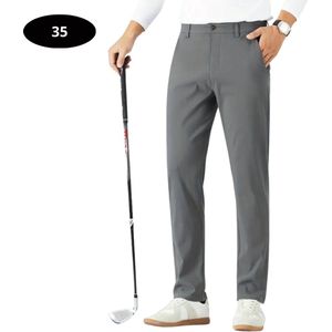 Livano Golfbroek Heren - Golfkleding - Golfen - Golf Accessoires - Nette Pantalon - Grijs XXS - Maat 42
