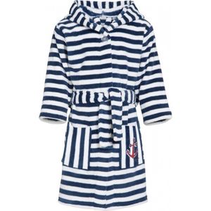 Playshoes - Fleecebadjas voor kinderen - Maritiem - Navy-blauw / wit - maat 86-92cm