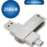 Xedor - Base - USB Stick - 256 GB - 1120 Mbps - USB C en A