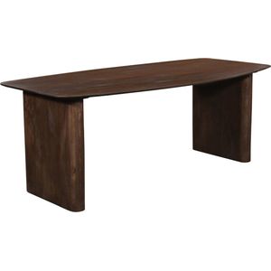 Giga Meubel Eettafel Juro - 200x100x76cm - Donkerbruin Mangohout