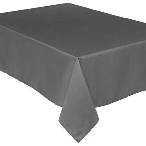 Tafelkleed van polyester met formaat 240 x 140 cm - grijs - Eettafel tafellakens