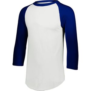 Augusta Sportswear - Honkbal - MLB - Raglan - 3/4 Mouw - Traditioneel - Baseball - T-Shirt - Tee 2.0 - Donkerblauw - Medium