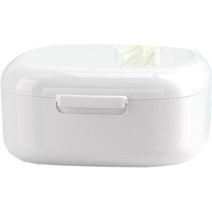 Opbergdoos voor kunstgebitten - Kunstgebitbeker met deksel - Opbergdoos - Geschikt voor volledige kunstgebitten - Onzichtbare beugels - Grote capaciteit - Multifunctionele vaste beugels - Draagbaar - Beugelcorrectietray - Reinigingsdoos - Wit