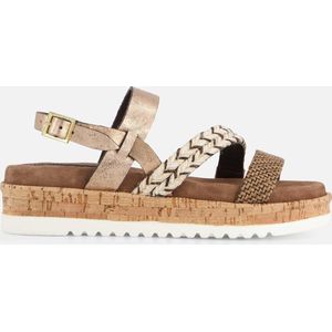 Lazamani Sandalen bruin Textiel - Dames - Maat 41