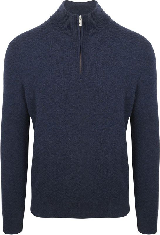R2 Pullover Halfzip Weave Structure Navy - Maat M - Heren