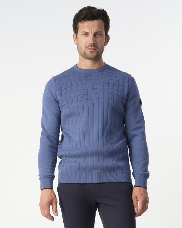 Campbell - Falcon - Sweater - Night Sky - Ronde Hals - Lange Mouw