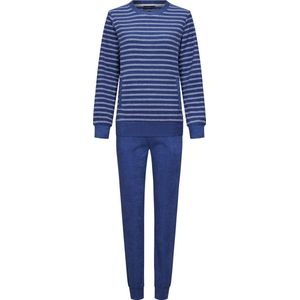 Dames pyjama Badstof - Blue Winter - Warme winter pyjama donkerblauw - 46