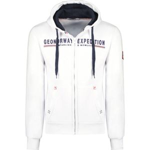 Gasille Vest Met Capuchon En Rits Wit Geographical Norway - XXL