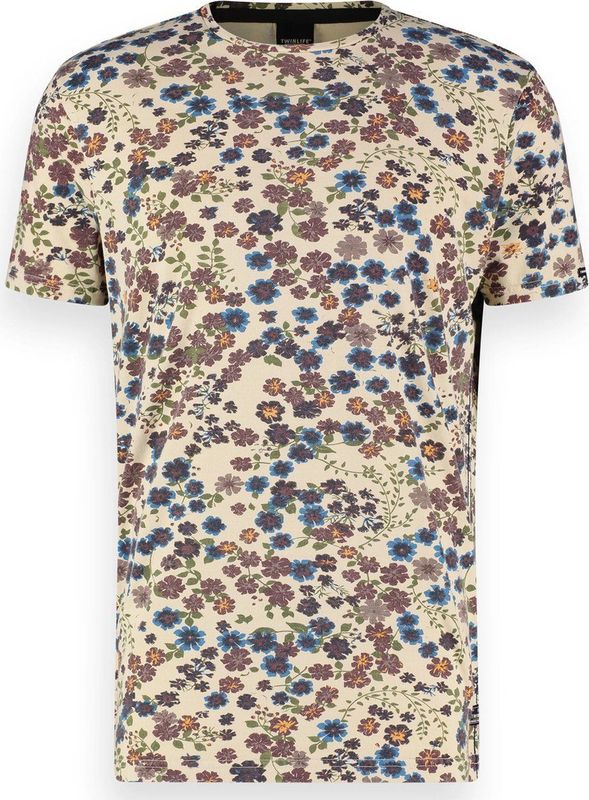 Twinlife Heren Bamboe Shirt Gebreid- T-Shirt - Duurzaam - Ademend - Kaki - 2XL