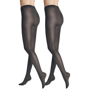 Matte 55 DEN Panty voor Dames - 2 Stuks - Grijs (Antraciet) - Maat 40/41