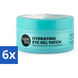 Organic Shop - Eye Gel Patch Blue Matcha & Hyaluronic Acid - Verfrissend en Hydraterend - 60 Patches - Voordeelverpakking - 6 stuks
