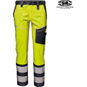 SIR SAFETY MISTRAL STRETCH Hi-Vis Geel Werkbroek - Reflecterende Werkbroek met Multifunctionele Praktische Zakken