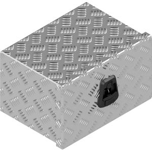 DE HAAN BOX OK - 400x240x300 mm - waterdichte en stofdichte aluminium traanplaat disselbak - voorzien van vlinderslot of t-sluiting