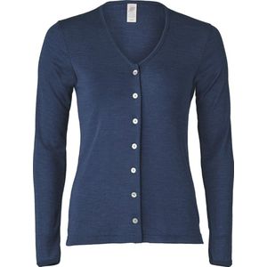 Engel Natur Dames Cardigan - Vest Zijde Merino Wol - GOTS navy blauw 46/48(XL)