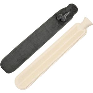 Warmwaterkruik met hoes - 2L rubberen warmwaterzak met zachte hoes (2 liter) - voor krampen - pijnverlichting door kompressen - verwijderbaar warm/koud pak