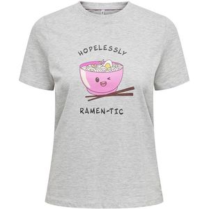 Only Gurli Life Reg T-shirt Met Korte Mouwen Grijs S Vrouw