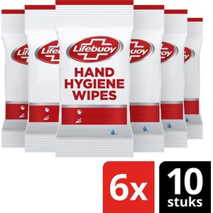 Lifebuoy Hygiene Hand Wipes - 6 x 10 stuks - Voordeelverpakking