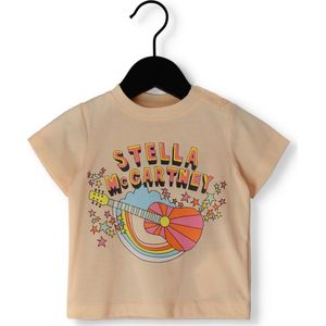 Stella McCartney Ts8001 Tops & T-shirts Unisex - Shirt - Perzik - Maat 92