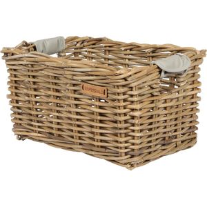 Basil Dorset Fietsmand M - Voor - Rotan - Grijs - Medium