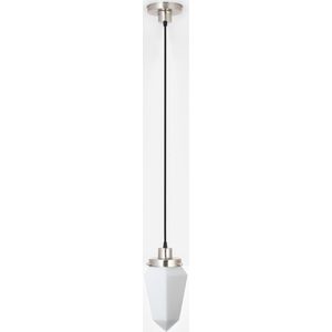 Art Deco Trade - Hanglamp aan snoer Briljant 20's Matnikkel