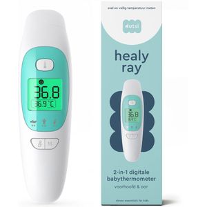 Dutsi - Digitale Thermometer - Oorthermometer en Voorhoofd Thermometer - Inclusief Batterijen