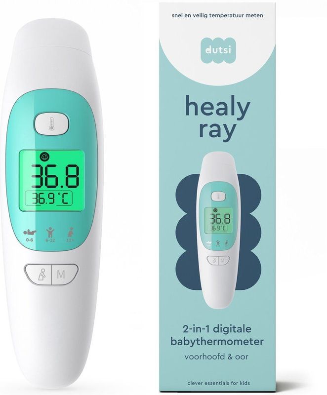 Dutsi - Digitale Thermometer - Oorthermometer en Voorhoofd Thermometer - Inclusief Batterijen