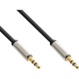 Premium 3,5mm Jack stereo audio slim kabel - 1 meter