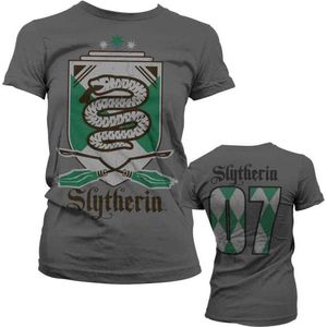 Harry Potter Dames Tshirt -S- Slytherin 07 Grijs