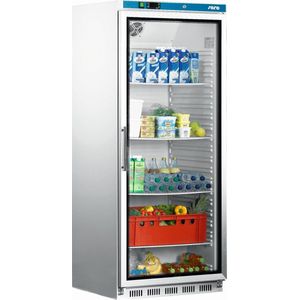 Saro koelkast met glasdeur - afsluitbaar - groot volume 620 liter - professioneel Model HK 600 GD