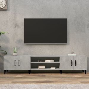The Living Store TV-Kast - TV-Meubel Betongrijs - 180 x 31.5 x 40 cm (L x B x H)